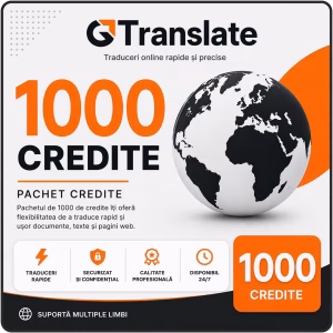 Pachet 1000 credite traduceri online GTranslate – rapid și securizat