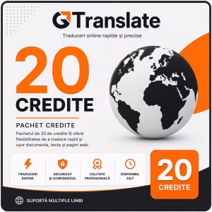 Pachet 20 credite traduceri online GTranslate – rapid și securizat