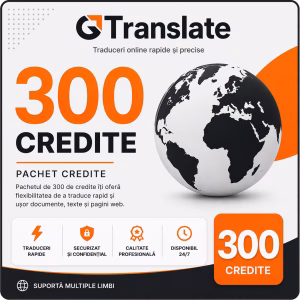 Pachet 300 credite traduceri online GTranslate – rapid și securizat